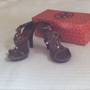 Tory Burch Logo Heel Sandals